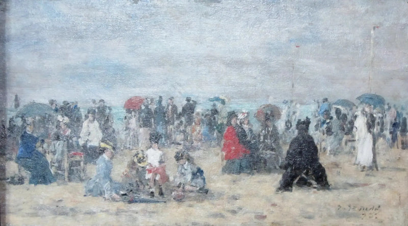 Am Strand von Trouville - Eugène Boudin