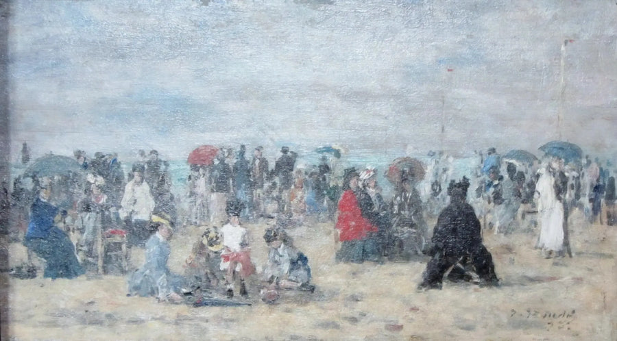 Am Strand von Trouville - Eugène Boudin