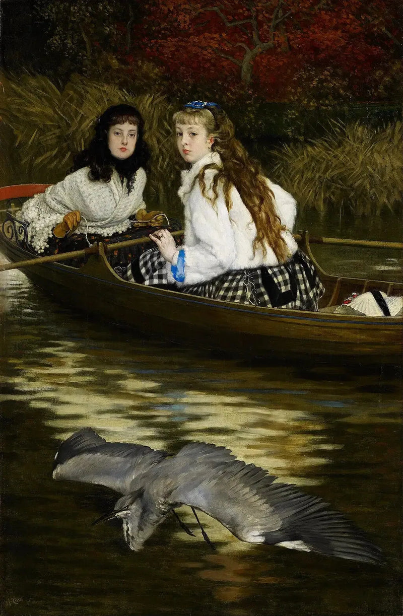 An der Themse, ein Reiher - James Tissot