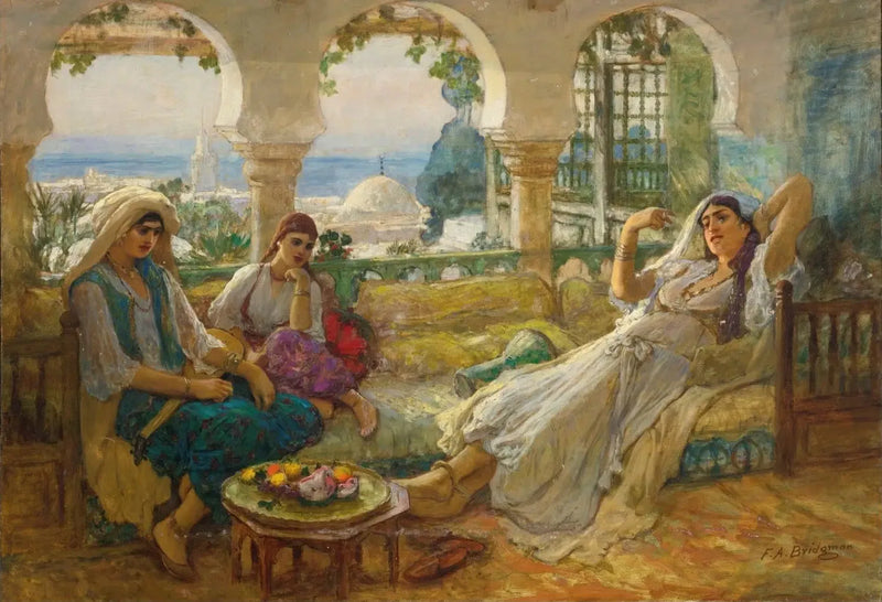 Auf der Terrasse - Frederick Arthur Bridgman