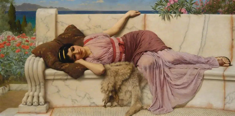 Auf der Terrasse - John William Godward