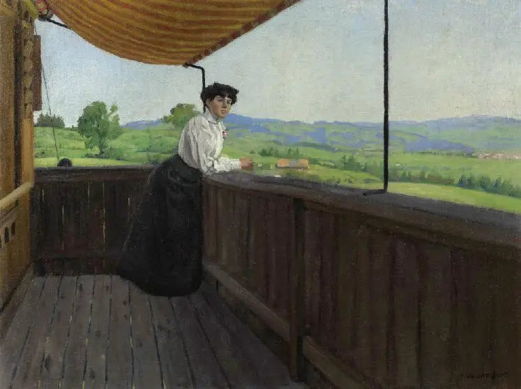Auf dem Balkon - Félix Vallotton