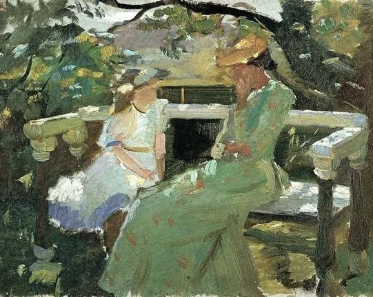 Auf der Gartenbank – Anna Ancher