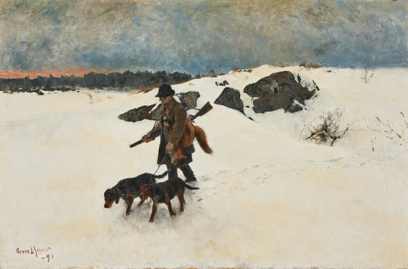 Auf dem Rückweg von der Fuchsjagd – Bruno Liljefors