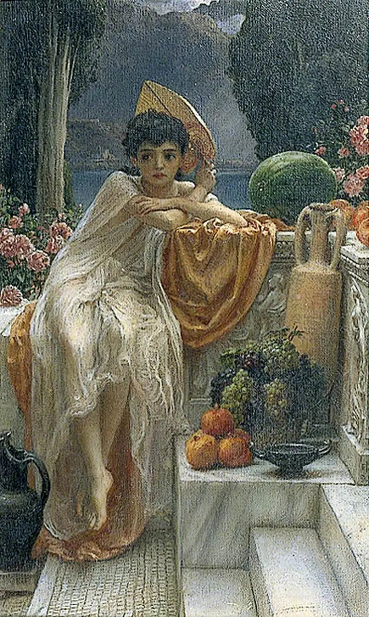 Auf den Stufen des Tempels - Edward Poynter