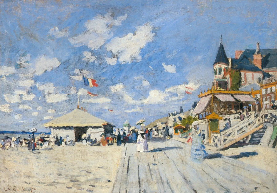 Auf den Brettern von Trouville - Claude Monet