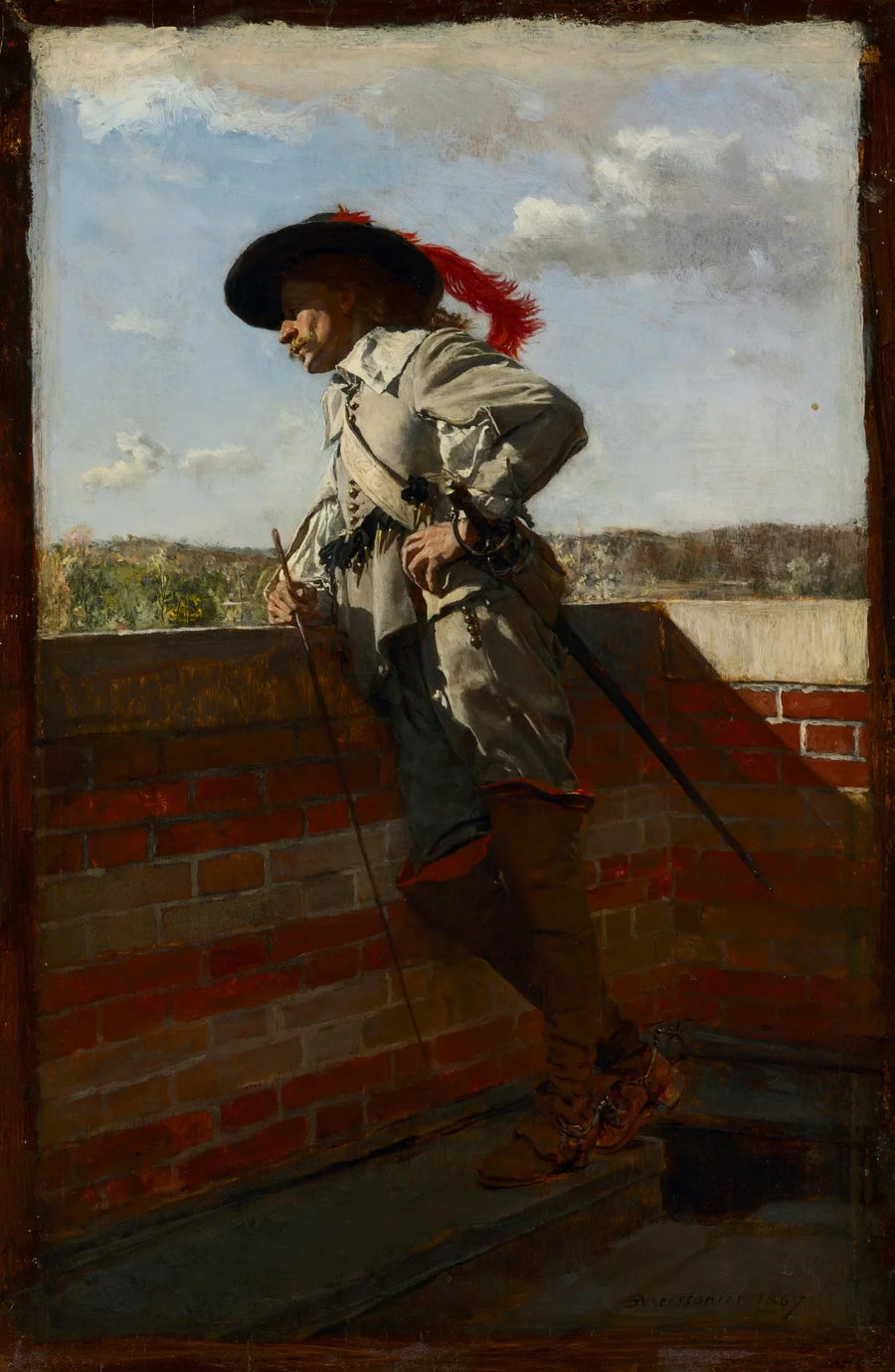 Sur une terrasse - Ernest Meissonier