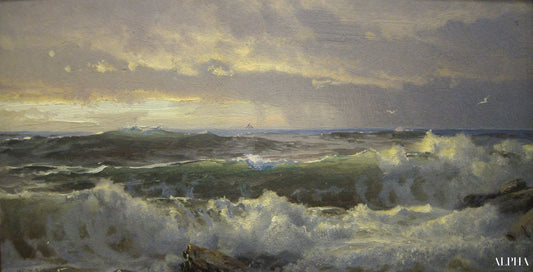 Surf sur les rochers - William Trost Richards - Reproductions de tableaux et peintures haut de gamme