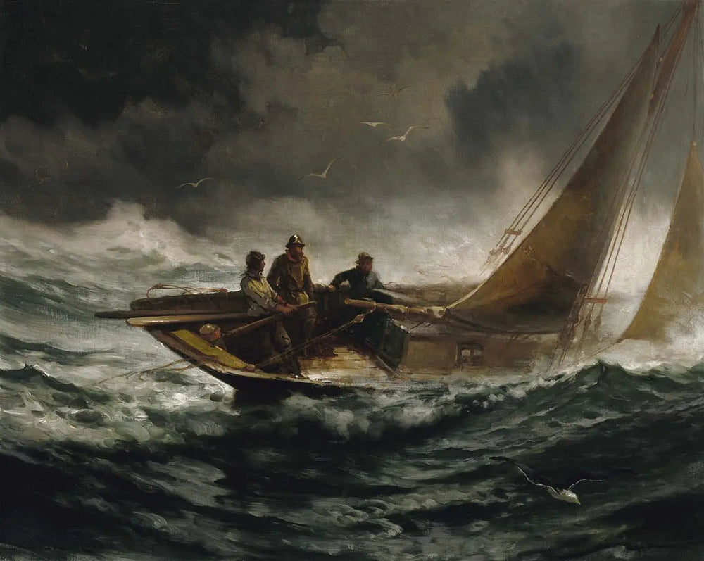 Surmonter une tempête - Edward Moran image 1 copie de tableau peinte à la main