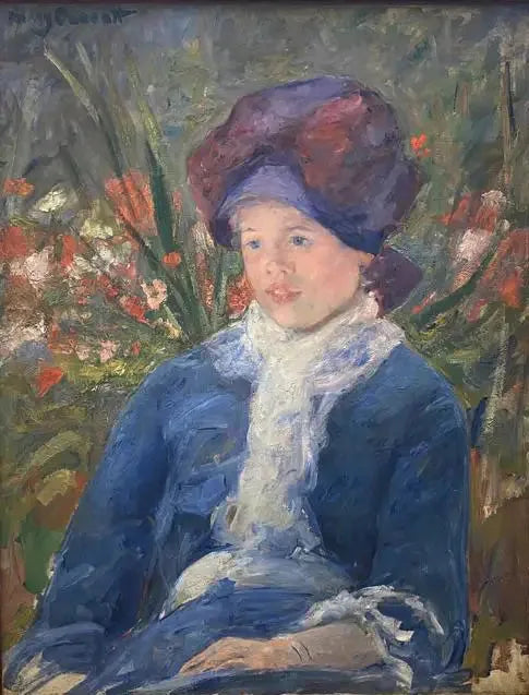 Susan sitzt in einem Garten - Mary Cassatt