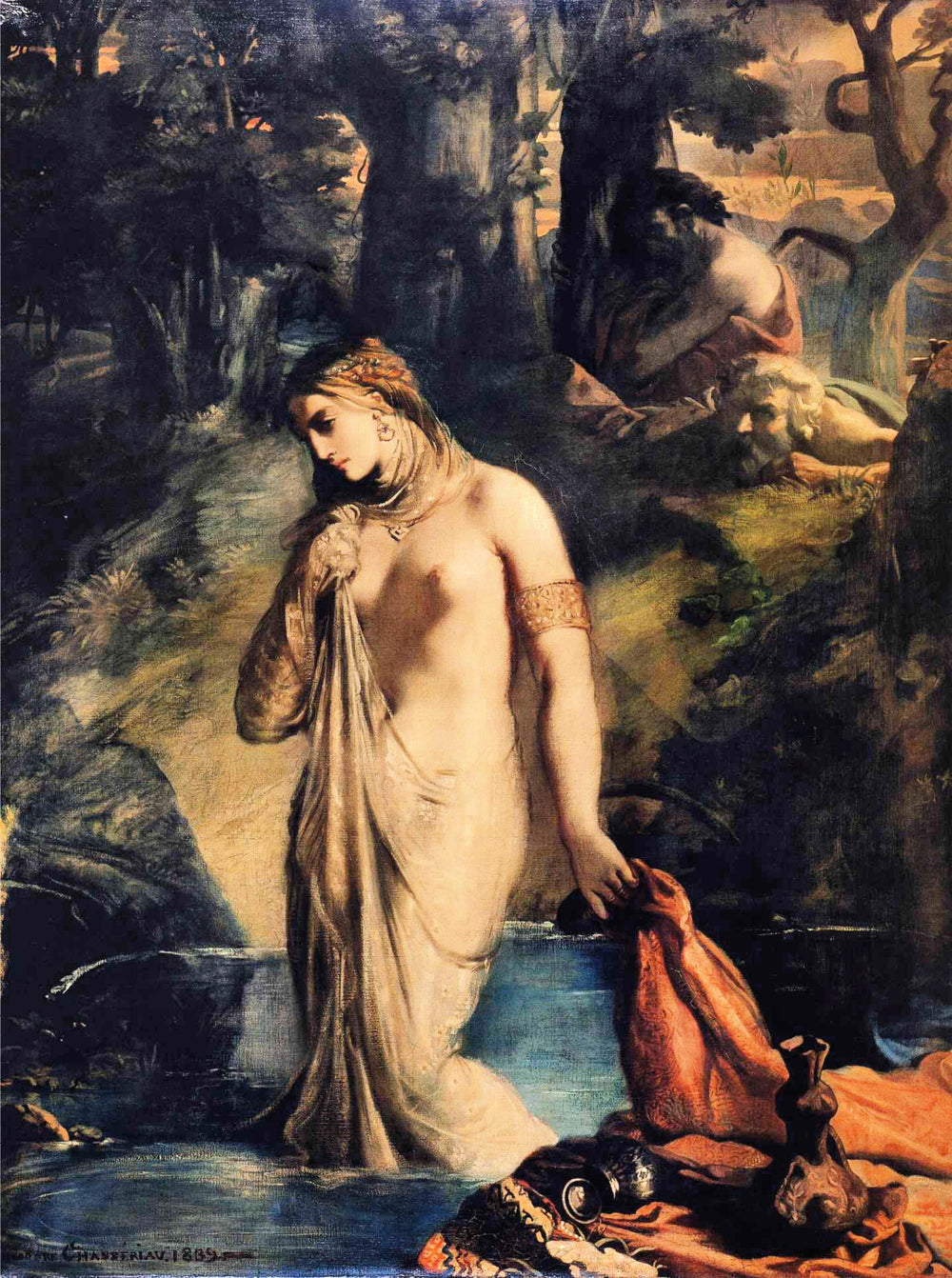 Suzanne au bain - Théodore Chassériau image 1 tableau peint à l’huile sur toile