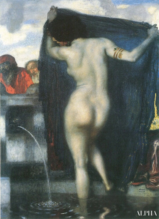 Suzanne et les Vieillards - Franz Von Stuck Reproductions de tableaux à la peinture à l’huile