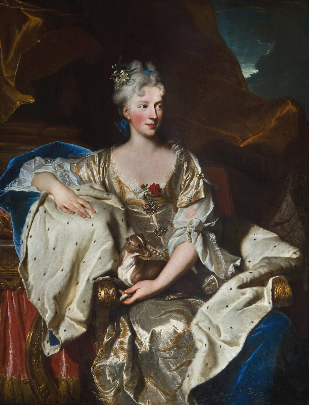 Suzanne-Henriette d'Elbeuf, duchesse de Mantoue - Hyacinthe Rigaud image 1 reproduction d’œuvre d’art à l’huile