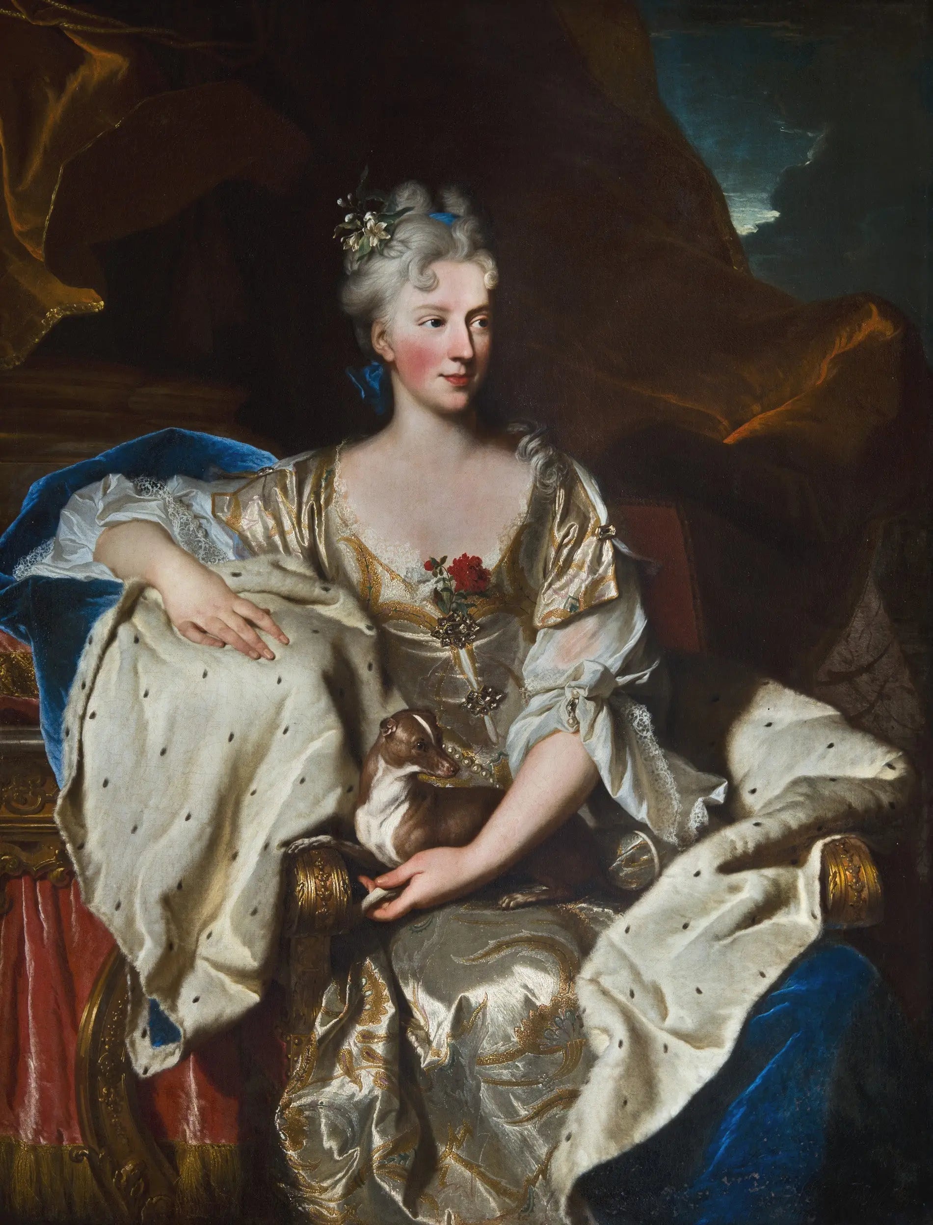 Suzanne-Henriette d'Elbeuf, duchesse de Mantoue - Hyacinthe Rigaud image 1 reproduction d’œuvre d’art à l’huile