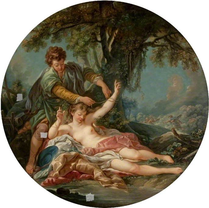 Sylvia gerettet von Amintas - François Boucher