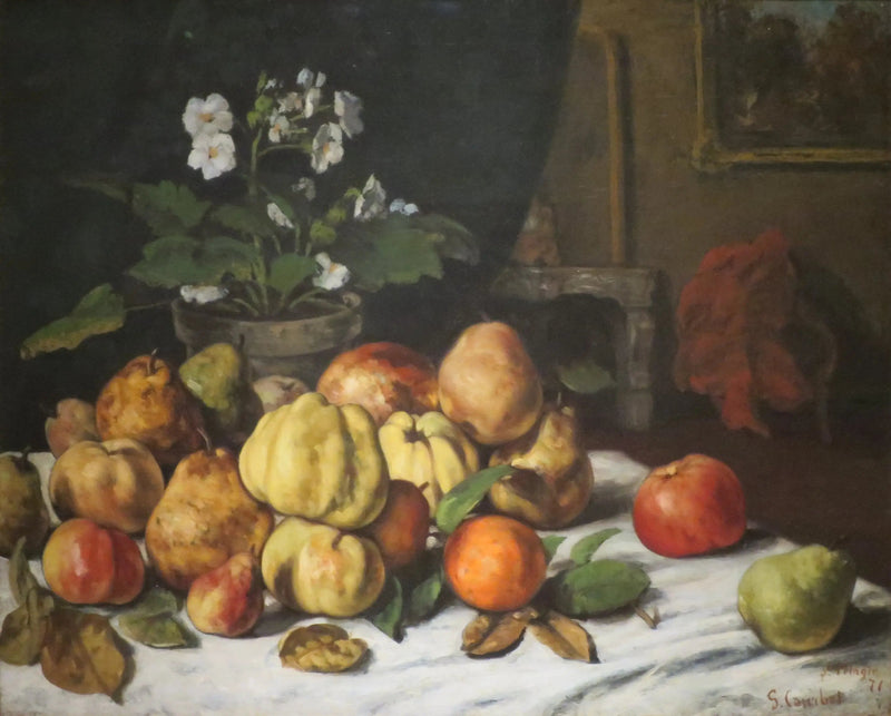 Couchtisch mit Früchten - Gustave Courbet