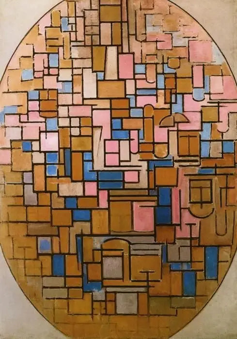 Tafel III: Ovalkomposition - Piet Mondrian