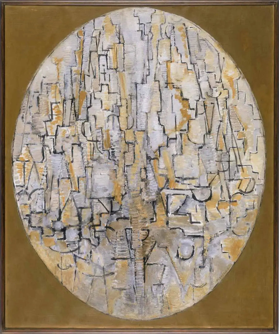 Tafel Nr. 3: Komposition in einem Oval - Piet Mondrian