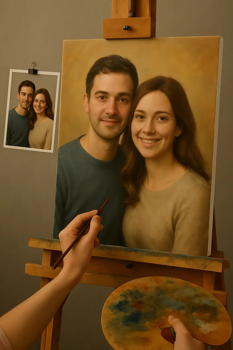 💑 Personalisierte Paar-Gemälde – Einzigartige und emotionale Ölgemälde