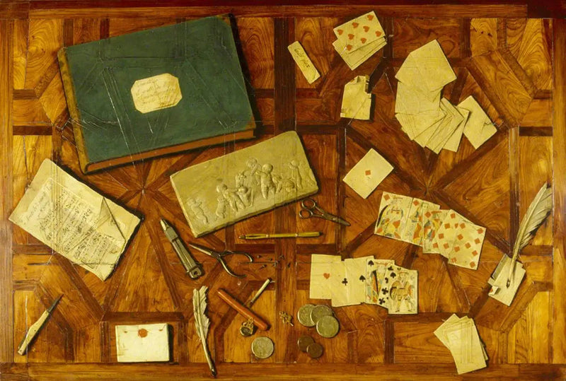 Tischplatte im Trompe-l'œil - Louis-Léopold Boilly