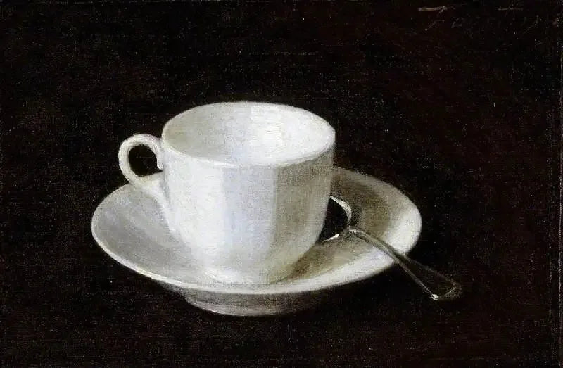 Weiße Tasse und Untertasse - Henri Fantin-Latour