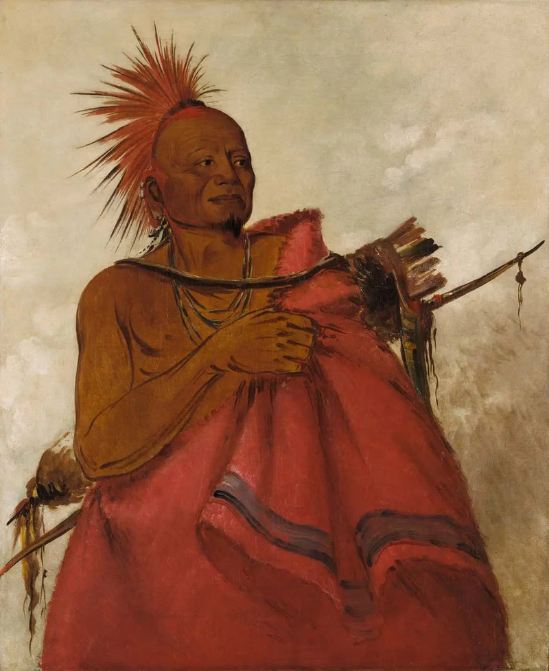 Tcha-tó-ga, verrückter Büffel, Mörder von zwei weißen Männern - George Catlin