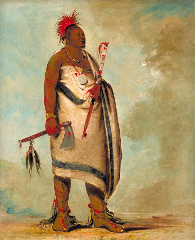 Tchong-tas-sáb-bee, schwarzer Hund, zweiter Häuptling - George Catlin