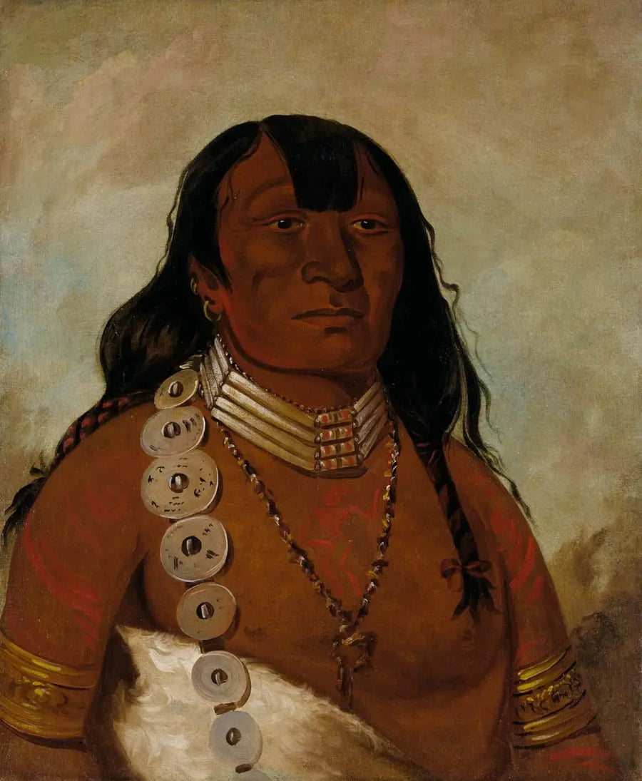 Téh-tóot-sah (besser bekannt als Tohausen, Little Bluff), erster Häuptling - George Catlin