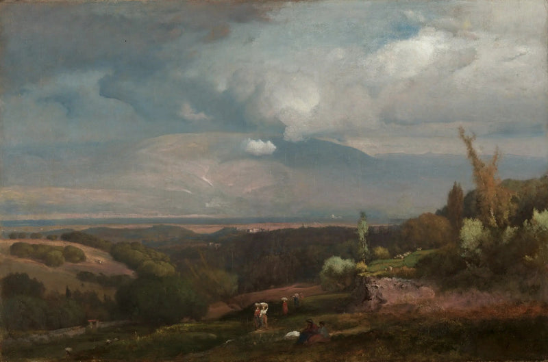 Annähernder Sturm über den Alban-Hügeln - George Inness