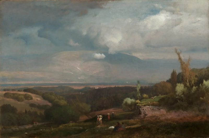 Annähernder Sturm über den Alban-Hügeln - George Inness