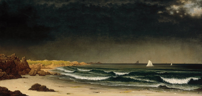 Annähernder Sturm: Strand bei Newport - Martin Johnson Heade
