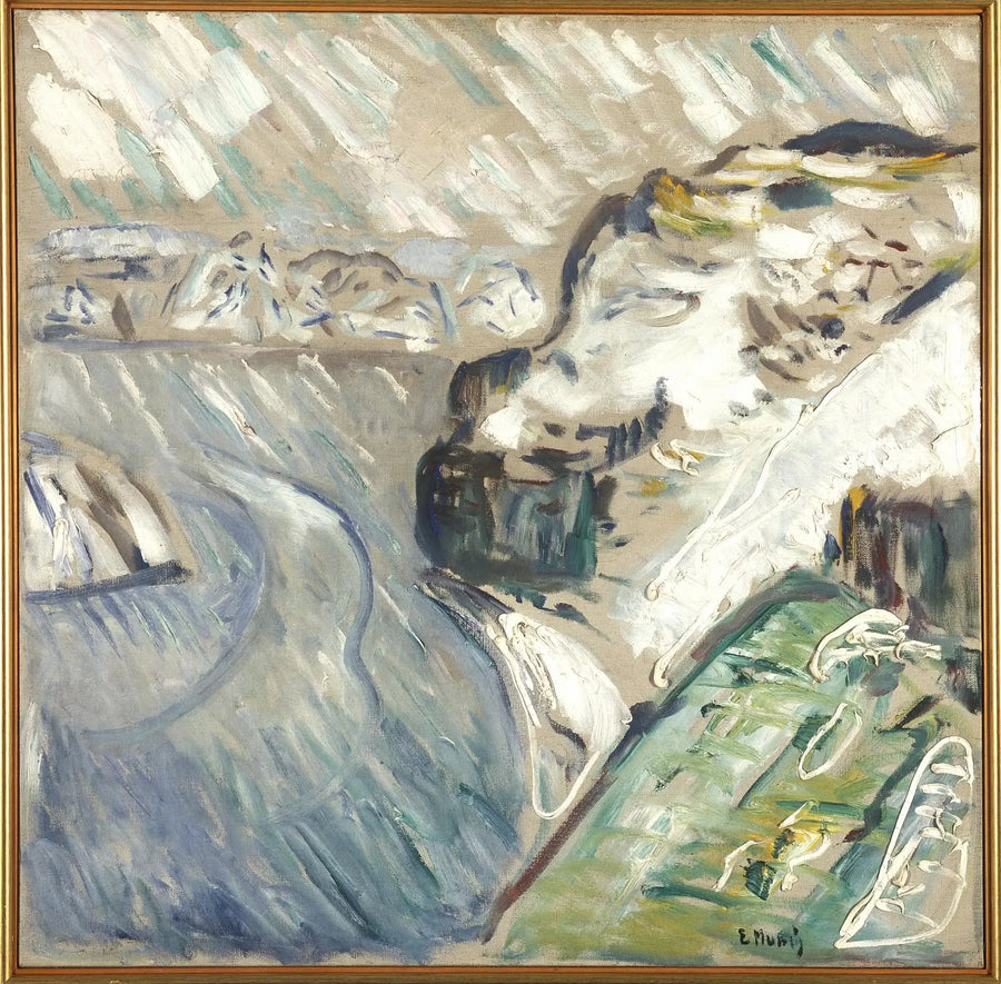 Schneesturm über dem Meer - Edvard Munch