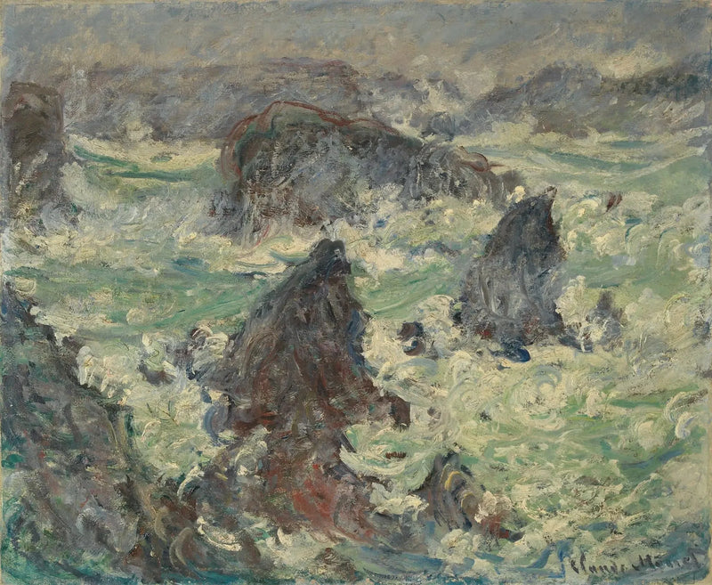 Sturm an den Küsten von Belle-Île - Claude Monet