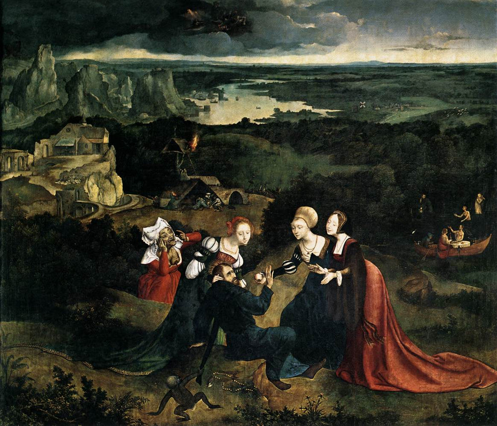 Tentation de saint Antoine - Quentin Metsys image 1 copie de tableau peinte à la main