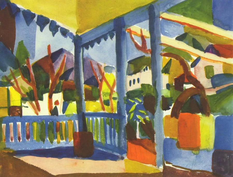 Terrasse des Landhauses in Saint-Germain - August Macke