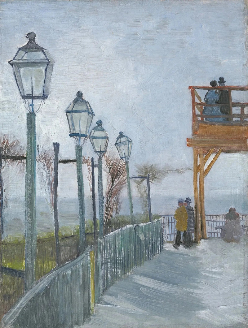 Terrasse und Aussichtspunkt der Mühle von Blute-Fin, Montmartre - Vincent van Gogh