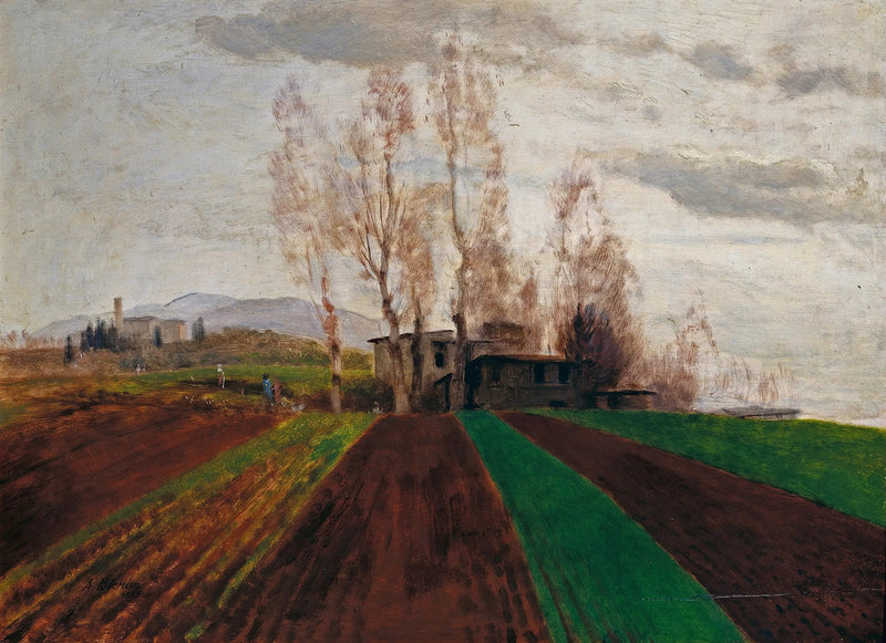 Landwirtschaftliche Böden im Frühling / - Arnold Böcklin