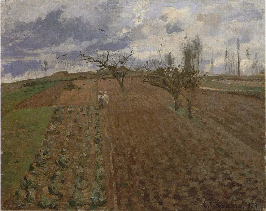 Bearbeitete Böden bei Osny - Camille Pissarro