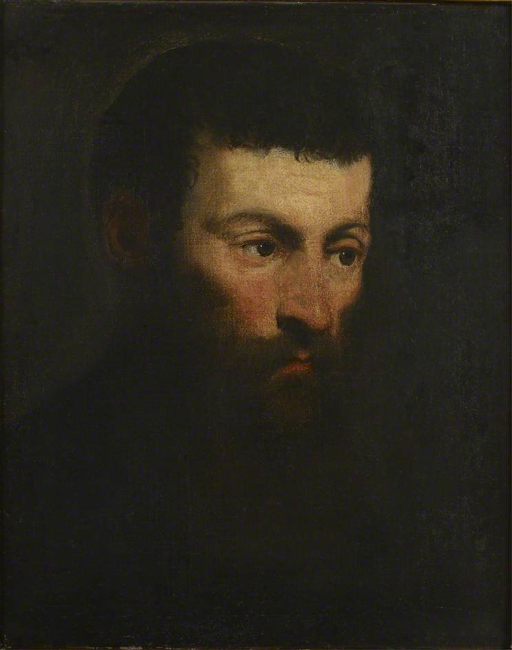 Bartkopf eines Mannes - Jacopo Tintoretto
