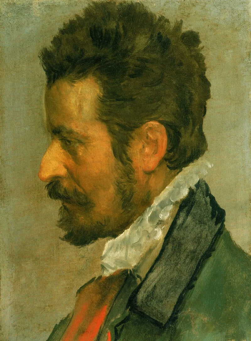 Männerkopf in Profil - Annibale Carracci