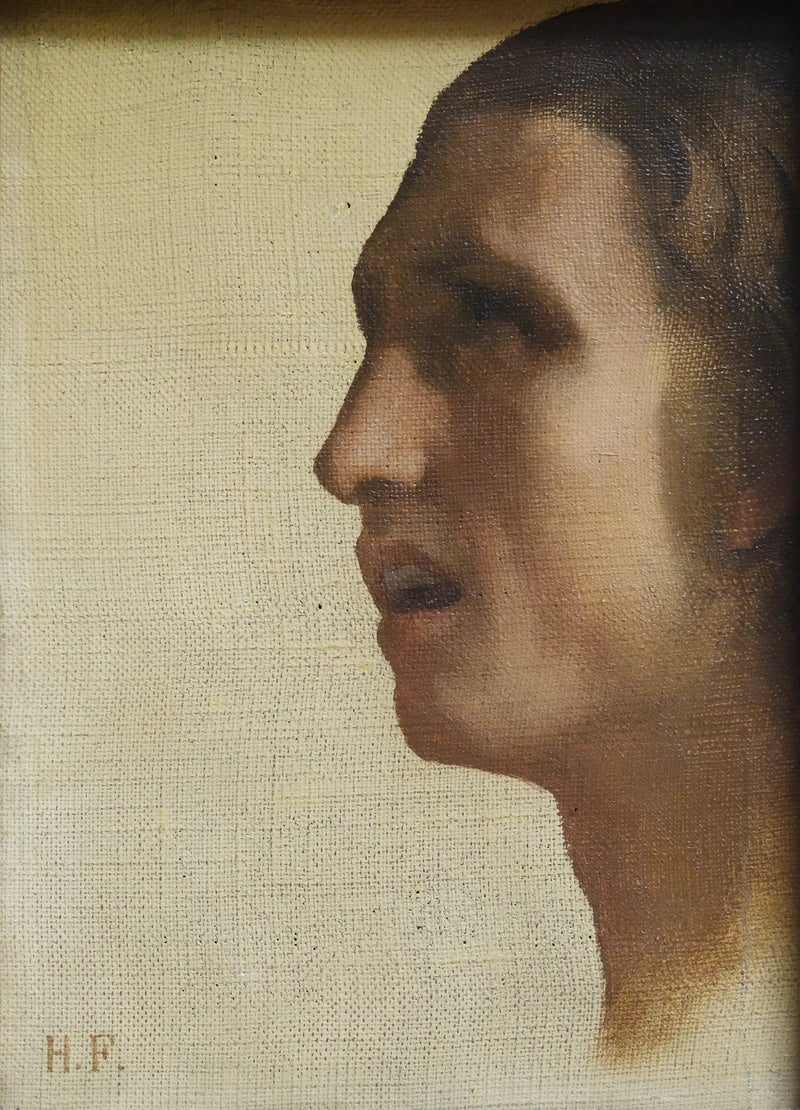 Männerkopf in Profil - Hippolyte Flandrin