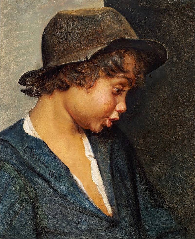 Kopf eines italienischen Jungen - Carl Heinrich Bloch