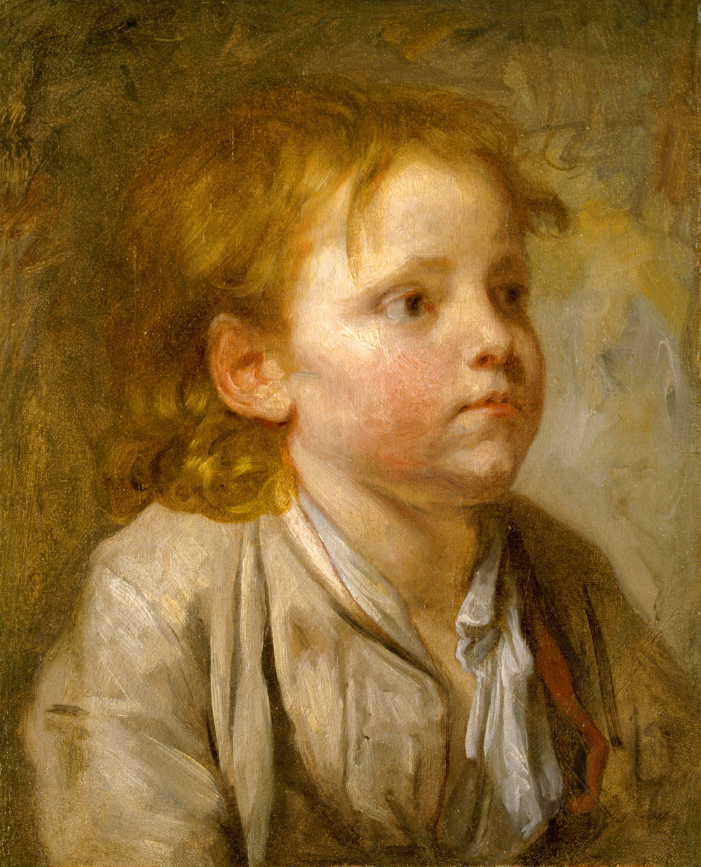 Tête d'un jeune garçon - Jean-Baptiste Greuze image 1 copie peinte à la main à l’huile