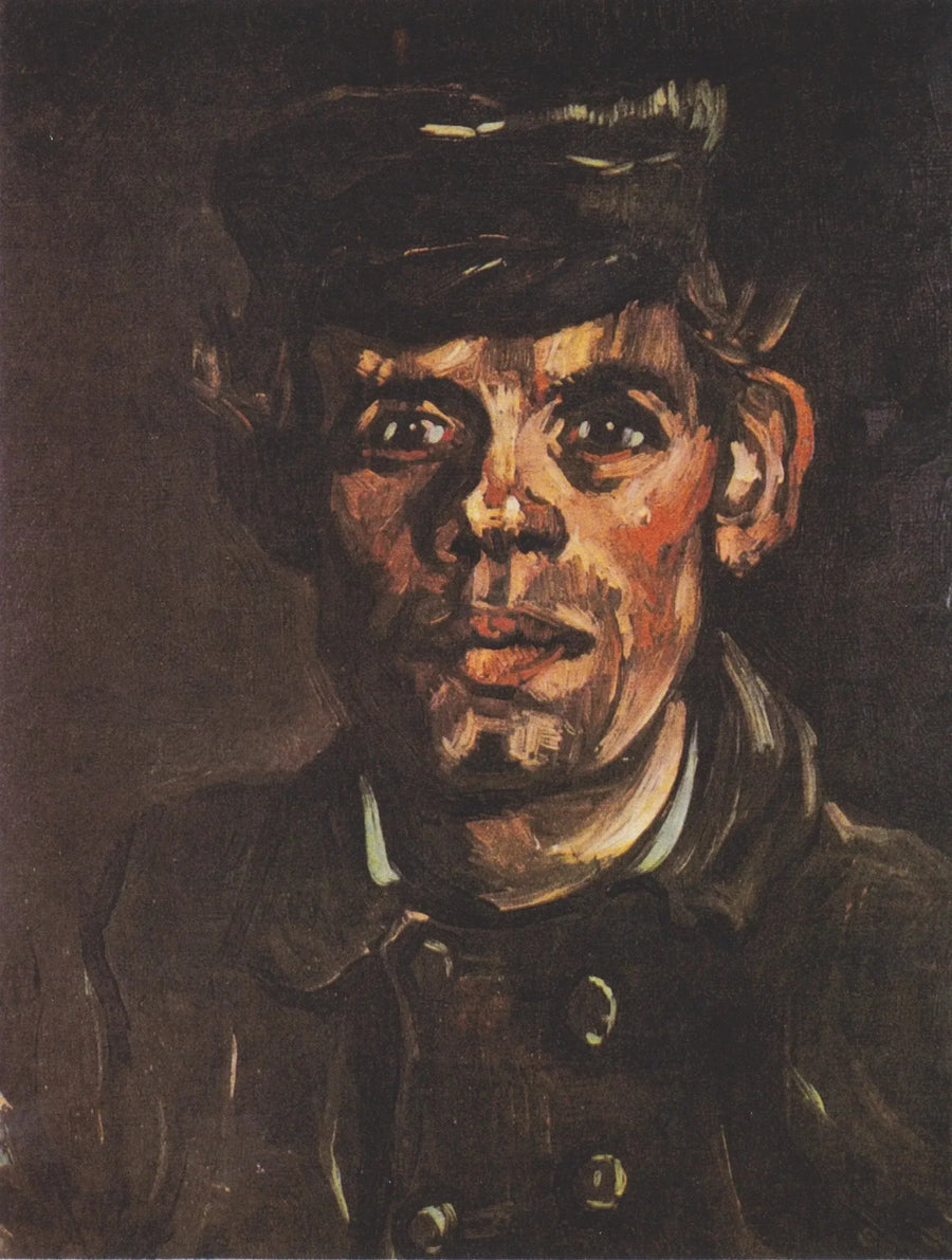 Kopf eines jungen Bauern mit Schirmmütze - Vincent van Gogh
