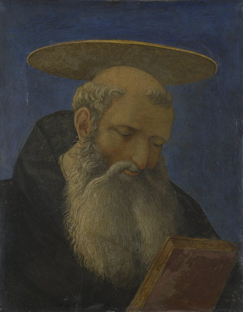 Kopf eines tonsurierten und bärtigen Heiligen - Domenico Veneziano
