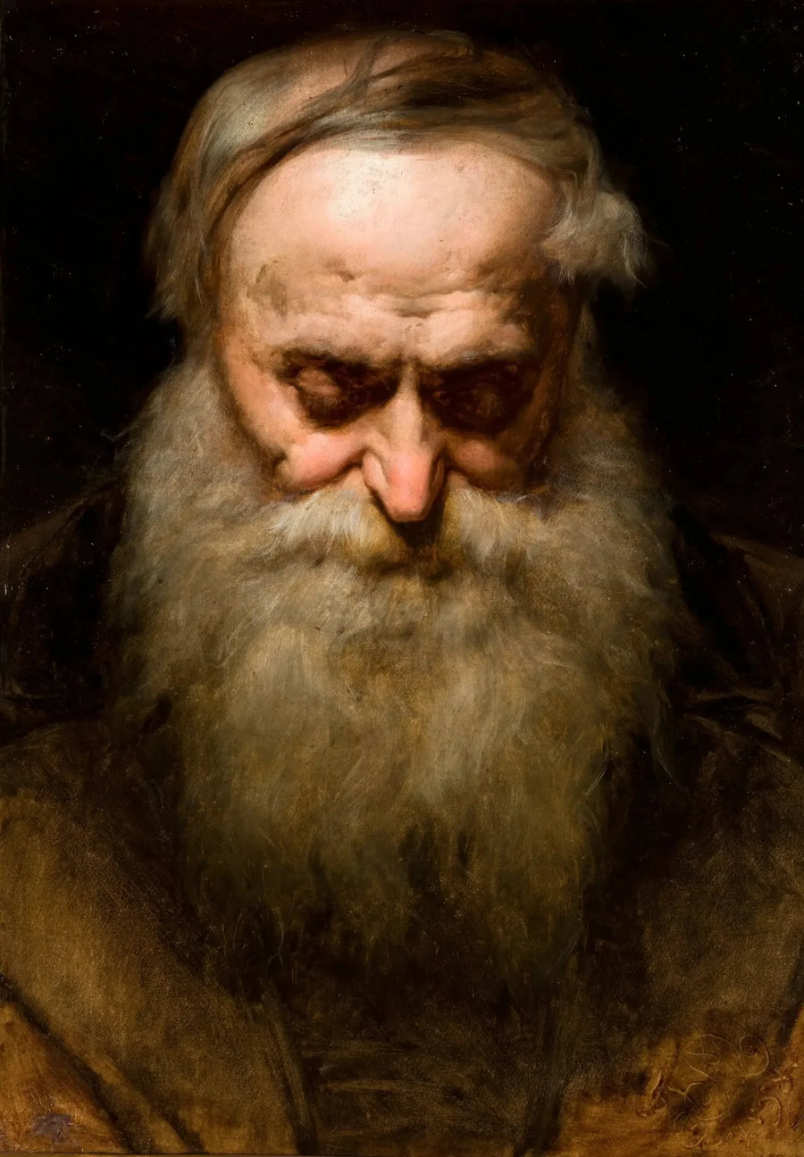 Kopf eines alten Mannes mit grauem Bart - Jan Matejko