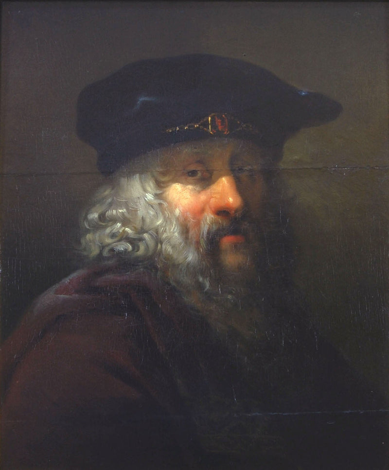 Kopf eines alten Mannes mit einer Baskenmütze auf dem Kopf - Ary Scheffer