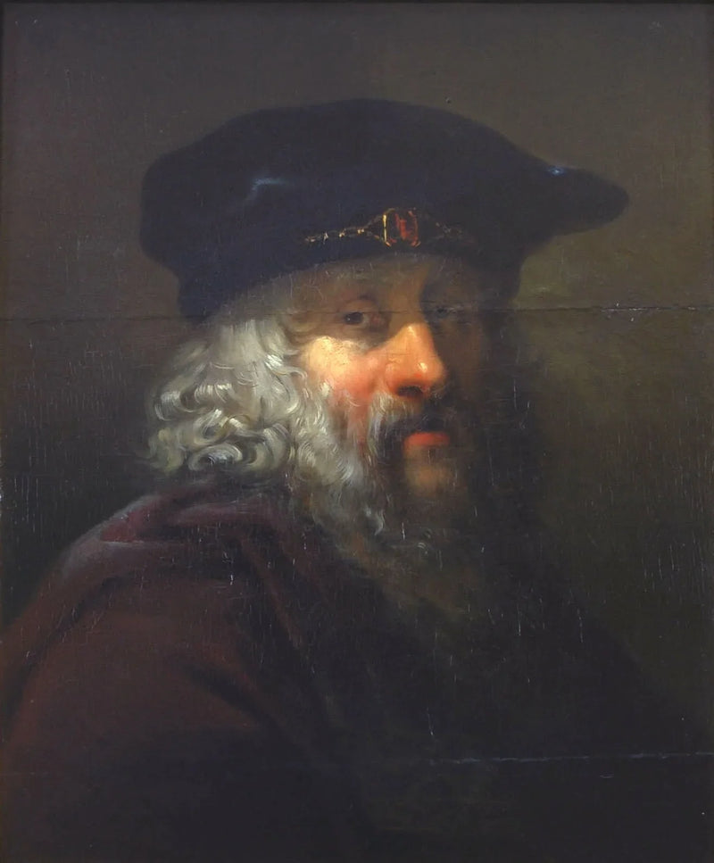 Kopf eines alten Mannes mit einer Baskenmütze auf dem Kopf - Ary Scheffer