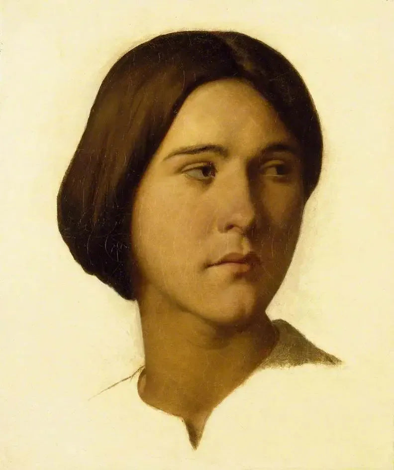 Kopf einer jungen Frau - Hippolyte Flandrin