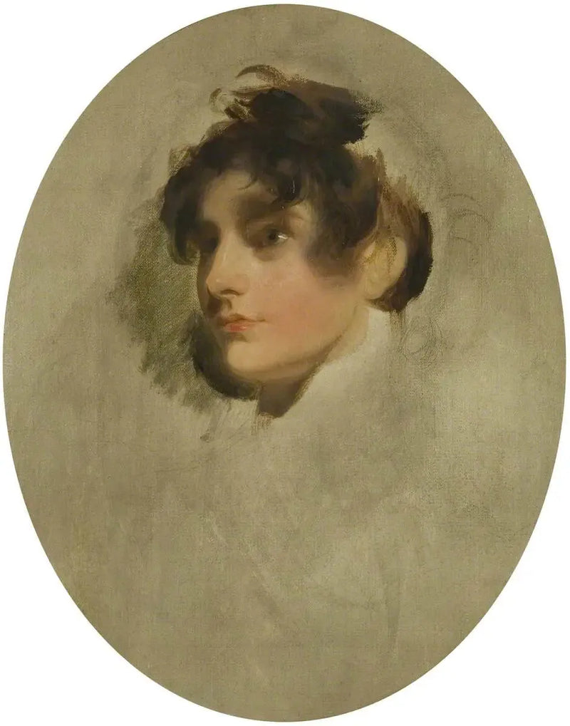 Kopf einer jungen unbekannten Frau - Thomas Lawrence